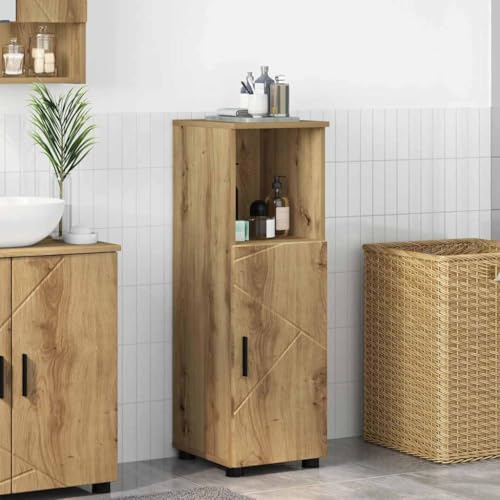 Qnhdfrt Badezimmerschrank mit Regal Eiche handwerklich 30 x 35 x 95 cm Modernes Design mit verstellbaren Böden leicht zu reinigender Holzwerkstoff Medizinschrank für Badezimmer Gäste WC Küche Qnhdfrt Badezimmerschrank mit Regal Eiche handwerklich 30 x 35 x 95 cm Modernes Design mit verstellbaren Böden leicht zu reinigender Holzwerkstoff Medizinschrank für Badezimmer Gäste WC Küche von Qnhdfrt