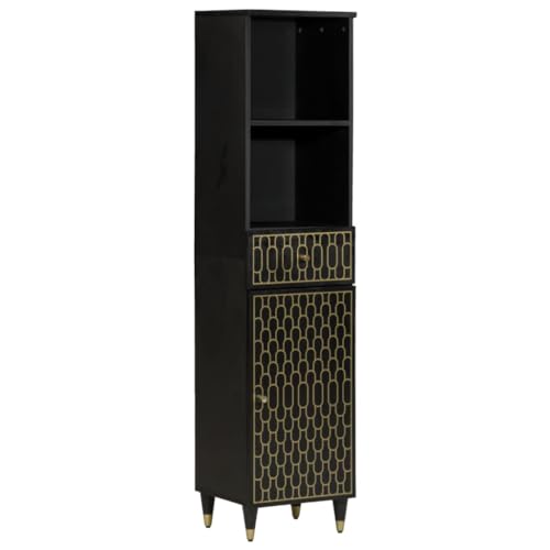 Qnhdfrt Badschrank Schmal Hochschrank 38x33x160 cm Massivholz Mango Mit Handgeschnitztem Blumenmuster Retro Stil Flexible Türmontage Stabile Eisenbeine Für Badezimmer WC Qnhdfrt Badschrank Schmal Hochschrank 38x33x160 cm Massivholz Mango Mit Handgeschnitztem Blumenmuster Retro Stil Flexible Türmontage Stabile Eisenbeine Für Badezimmer WC von Qnhdfrt