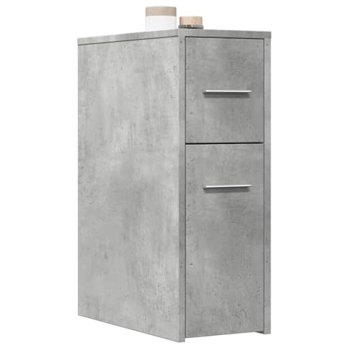 Qnhdfrt Badschrank Schmal mit Rollen Betongrau Holzwerkstoff Aufbewahrungsschrank für Badezimmer Küche Wohnzimmer 22x44x61.5cm Qnhdfrt Badschrank Schmal mit Rollen Betongrau Holzwerkstoff Aufbewahrungsschrank für Badezimmer Küche Wohnzimmer 22x44x61.5cm von Qnhdfrt