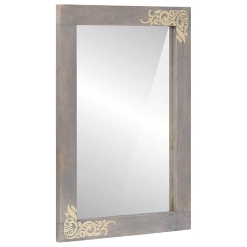 Qnhdfrt Badspiegel mit Stauraum Mango Massivholz 50x70 cm Grau/Silber Modernes Flachspiegel Design platzsparend für kleines Badezimmer Qnhdfrt Badspiegel mit Stauraum Mango Massivholz 50x70 cm Grau/Silber Modernes Flachspiegel Design platzsparend für kleines Badezimmer von Qnhdfrt