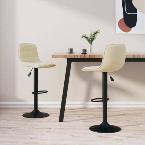Qnhdfrt Barhocker 2er Set Creme, Höhenverstellbare Drehhocker aus Samt & Stahl mit Fußstütze, 42,5 x 45 x 84-105 cm, Bequem & Stabil für Küche Bar und Outdoor Qnhdfrt Barhocker 2er Set Creme, Höhenverstellbare Drehhocker aus Samt & Stahl mit Fußstütze, 42,5 x 45 x 84-105 cm, Bequem & Stabil für Küche Bar und Outdoor von Qnhdfrt