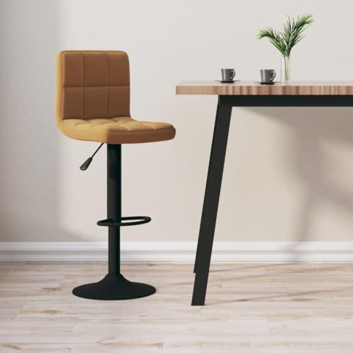 Qnhdfrt Barhocker Braun, Höhenverstellbarer Drehhocker aus Samt mit Chromstahl-Gestell, 40 x 47 x 90-111 cm, Bequem & Stabil mit Fußstütze für Bar Küche und Outdoor Qnhdfrt Barhocker Braun, Höhenverstellbarer Drehhocker aus Samt mit Chromstahl-Gestell, 40 x 47 x 90-111 cm, Bequem & Stabil mit Fußstütze für Bar Küche und Outdoor von Qnhdfrt
