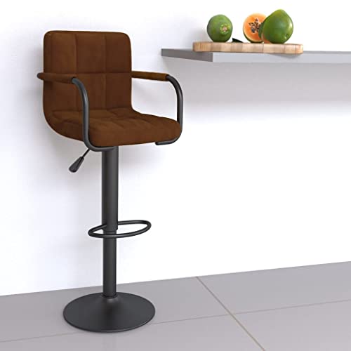Qnhdfrt Barhocker Braun Samt Höhenverstellbar mit Gasdruckfeder und Fußstütze 360° Drehbar für Küche Bar und Schminktisch Robustes Stahlgestell mit Weichem Polyester Bezug Maximal 110 kg Qnhdfrt Barhocker Braun Samt Höhenverstellbar mit Gasdruckfeder und Fußstütze 360° Drehbar für Küche Bar und Schminktisch Robustes Stahlgestell mit Weichem Polyester Bezug Maximal 110 kg von Qnhdfrt