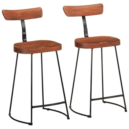 Qnhdfrt Barhocker Set 2 Stück aus Massivem Mangoholz mit Metallbeinen, Modernes Design 49x43x88 cm, Robust & Bequem mit Rückenlehne für Küche Balkon und Outdoor Bereich Qnhdfrt Barhocker Set 2 Stück aus Massivem Mangoholz mit Metallbeinen, Modernes Design 49x43x88 cm, Robust & Bequem mit Rückenlehne für Küche Balkon und Outdoor Bereich von Qnhdfrt