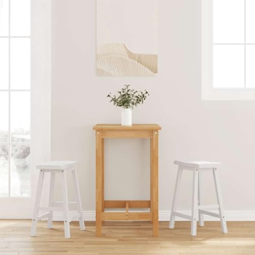 Qnhdfrt Barhocker aus Massivholz, 2er Set Weiße Küchenhocker mit Fußstütze aus Gummibaumholz, 44.5 x 35 x 60 cm, Robust & Bequem für Küche Wohnzimmer und Outdoor Qnhdfrt Barhocker aus Massivholz, 2er Set Weiße Küchenhocker mit Fußstütze aus Gummibaumholz, 44.5 x 35 x 60 cm, Robust & Bequem für Küche Wohnzimmer und Outdoor von Qnhdfrt