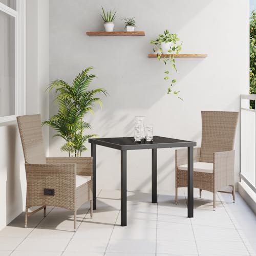 Qnhdfrt Beige Gartenstuhl 2er Set aus Synthetischem Poly Rattan mit Kissen für Outdoor Einsatz auf Terrasse Balkon Garten Modernes Design Robust Pulverbeschichtet Qnhdfrt Beige Gartenstuhl 2er Set aus Synthetischem Poly Rattan mit Kissen für Outdoor Einsatz auf Terrasse Balkon Garten Modernes Design Robust Pulverbeschichtet von Qnhdfrt