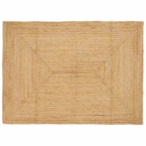 Qnhdfrt Beiger Jute Teppich 140x200 cm Handgewebter Wohnzimmerteppich mit rustikaler Optik Modernes Naturdesign Faltbar für Living Room Schlafzimmer Flur Qnhdfrt Beiger Jute Teppich 140x200 cm Handgewebter Wohnzimmerteppich mit rustikaler Optik Modernes Naturdesign Faltbar für Living Room Schlafzimmer Flur von Qnhdfrt