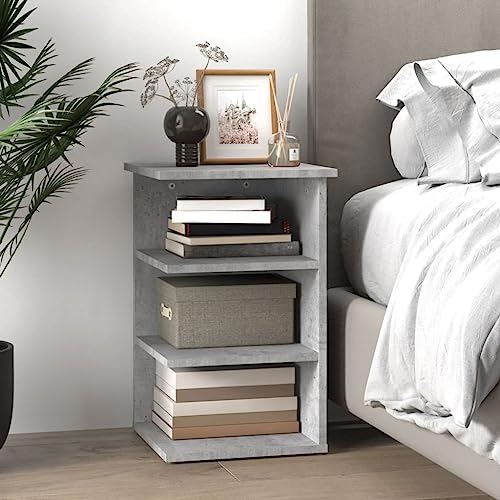 Qnhdfrt Beistellregal Betongrau aus Holzwerkstoff 35x35x55 cm mit 3 Regalen für Wohnzimmer als Sideboard oder Bücherschrank praktische Aufbewahrung Qnhdfrt Beistellregal Betongrau aus Holzwerkstoff 35x35x55 cm mit 3 Regalen für Wohnzimmer als Sideboard oder Bücherschrank praktische Aufbewahrung von Qnhdfrt