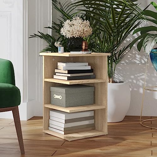 Qnhdfrt Beistellregal Sonoma-Eiche aus Holzwerkstoff 35x35x55 cm mit 3 Regalen als praktischer Sideboard für Wohnzimmer Flur oder Büro Qnhdfrt Beistellregal Sonoma-Eiche aus Holzwerkstoff 35x35x55 cm mit 3 Regalen als praktischer Sideboard für Wohnzimmer Flur oder Büro von Qnhdfrt