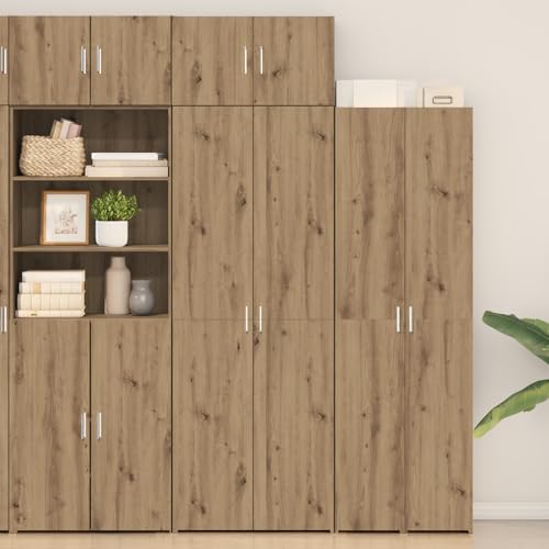 Qnhdfrt Beistellschrank Artisan Eiche Sideboard 70x42,5x225 cm mit 4 Türen und 6 Regalen, Moderner Aufbewahrungsschrank aus Holzwerkstoff für Wohnzimmer Esszimmer Flur Qnhdfrt Beistellschrank Artisan Eiche Sideboard 70x42,5x225 cm mit 4 Türen und 6 Regalen, Moderner Aufbewahrungsschrank aus Holzwerkstoff für Wohnzimmer Esszimmer Flur von Qnhdfrt