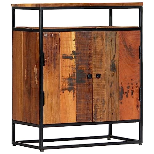 Qnhdfrt Beistellschrank Vintage Stil 60x35x76 cm Massives Altholz Stahlrahmen Sideboard mit 2 Türen Ablage für Wohnzimmer Küche Flur Qnhdfrt Beistellschrank Vintage Stil 60x35x76 cm Massives Altholz Stahlrahmen Sideboard mit 2 Türen Ablage für Wohnzimmer Küche Flur von Qnhdfrt