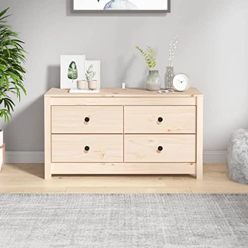 Qnhdfrt Beistellschrank aus Massivholz Kiefer 100x40x54 cm mit Schubladen Rustikales Design Stabile Oberplatte für Wohnzimmer Küche Flur Büro Qnhdfrt Beistellschrank aus Massivholz Kiefer 100x40x54 cm mit Schubladen Rustikales Design Stabile Oberplatte für Wohnzimmer Küche Flur Büro von Qnhdfrt