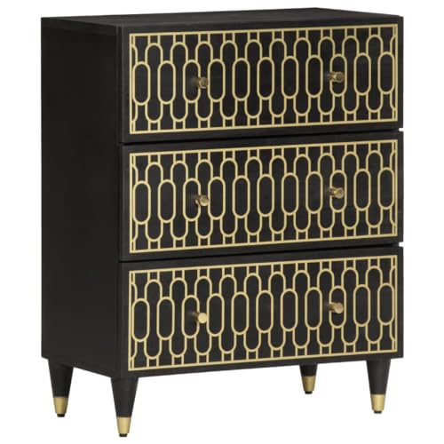 Qnhdfrt Beistellschrank aus Massivholz Mango 60x33x75 cm Sideboard mit Retro Design und Eisenbeinen für Wohnzimmer Küche Flur Qnhdfrt Beistellschrank aus Massivholz Mango 60x33x75 cm Sideboard mit Retro Design und Eisenbeinen für Wohnzimmer Küche Flur von Qnhdfrt