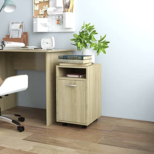 Qnhdfrt Beistellschrank mit 4 Rollen Sonoma-Eiche 33x38x60 cm Praktischer Aufbewahrungsschrank für Wohnzimmer Küche Balkon Moderner Organizer mit Stauraum Qnhdfrt Beistellschrank mit 4 Rollen Sonoma-Eiche 33x38x60 cm Praktischer Aufbewahrungsschrank für Wohnzimmer Küche Balkon Moderner Organizer mit Stauraum von Qnhdfrt