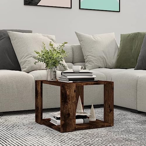 Qnhdfrt Beistelltisch Couchtisch Räuchereiche Holzwerkstoff 40x40x30 cm mit Ablagefach für Wohnzimmer Schlafzimmer Qnhdfrt Beistelltisch Couchtisch Räuchereiche Holzwerkstoff 40x40x30 cm mit Ablagefach für Wohnzimmer Schlafzimmer von Qnhdfrt
