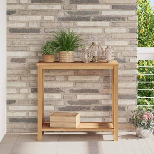 Qnhdfrt Beistelltisch Outdoor aus massivem Teak 85 x 35 x 75 cm mit verstecktem Regal, Modernes Design Robust und Langlebig für Garten Balkon Terrasse Qnhdfrt Beistelltisch Outdoor aus massivem Teak 85 x 35 x 75 cm mit verstecktem Regal, Modernes Design Robust und Langlebig für Garten Balkon Terrasse von Qnhdfrt