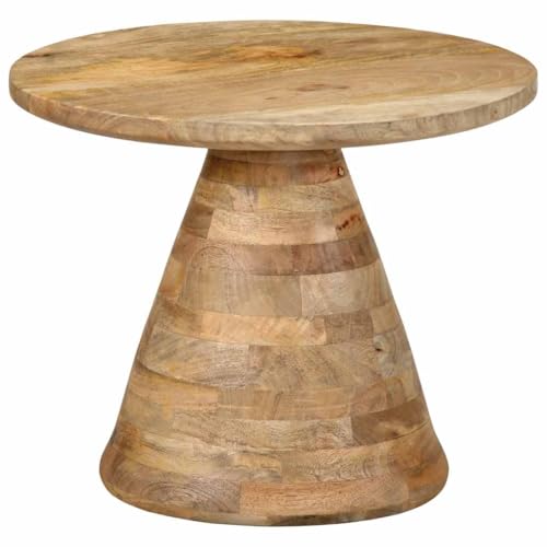 Qnhdfrt Beistelltisch Rund Ø50x40 cm Massivholz Mango mit Sandstrahl-Finish - Stabiles Design für Wohnzimmer Balkon und Terrasse Qnhdfrt Beistelltisch Rund Ø50x40 cm Massivholz Mango mit Sandstrahl-Finish - Stabiles Design für Wohnzimmer Balkon und Terrasse von Qnhdfrt
