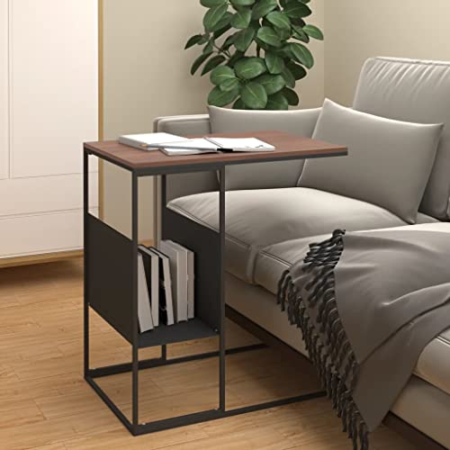 Qnhdfrt Beistelltisch Schwarz C-Design 55x36x59,5 cm aus Holzwerkstoff und Eisen mit Ablagefläche Stabile Ergänzung für Wohnzimmer Schlafzimmer neben Sofa oder Bett Qnhdfrt Beistelltisch Schwarz C-Design 55x36x59,5 cm aus Holzwerkstoff und Eisen mit Ablagefläche Stabile Ergänzung für Wohnzimmer Schlafzimmer neben Sofa oder Bett von Qnhdfrt