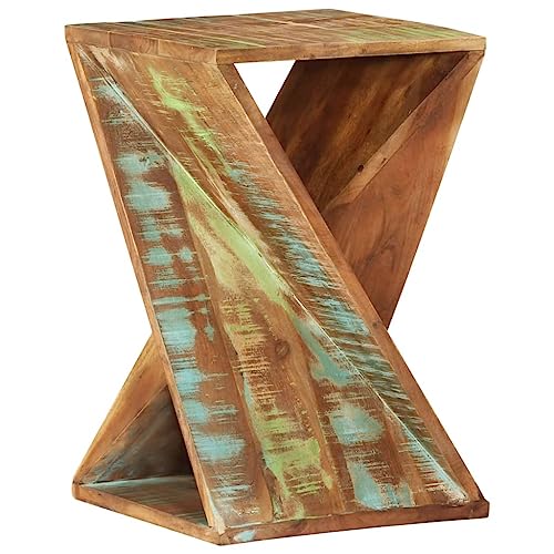 Qnhdfrt Beistelltisch aus Massiv Altholz Klein 35x35x55 cm Verdrehtes Design mit Einzigartiger Farbgebung für Balkon Garten Camping und Wohnbereich Rustikaler Charme Qnhdfrt Beistelltisch aus Massiv Altholz Klein 35x35x55 cm Verdrehtes Design mit Einzigartiger Farbgebung für Balkon Garten Camping und Wohnbereich Rustikaler Charme von Qnhdfrt