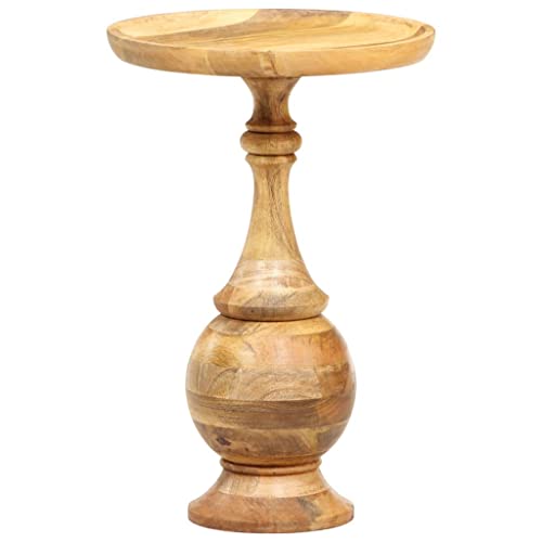 Qnhdfrt Beistelltisch aus Massivholz Mango Vintage Design 43 cm Durchmesser Höhe 66 cm Kugelbasis für Garten Balkon und Wohnbereich Qnhdfrt Beistelltisch aus Massivholz Mango Vintage Design 43 cm Durchmesser Höhe 66 cm Kugelbasis für Garten Balkon und Wohnbereich von Qnhdfrt