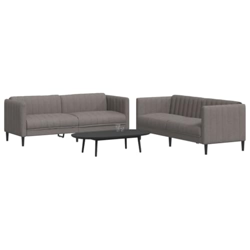 Qnhdfrt Bequeme Sofagarnitur Taupe Stoff 2-TLG Set mit 2-Sitzer und 3-Sitzer Sofa für Wohnzimmer Dick gepolstert Modernes Design Qnhdfrt Bequeme Sofagarnitur Taupe Stoff 2-TLG Set mit 2-Sitzer und 3-Sitzer Sofa für Wohnzimmer Dick gepolstert Modernes Design von Qnhdfrt