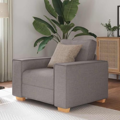Qnhdfrt Bequemer Relaxsessel Kleines Sofa Stuhl Taupe 60 cm Sitzbreite Stoff mit Breiten Armlehnen für Wohnzimmer Balkon Büro Qnhdfrt Bequemer Relaxsessel Kleines Sofa Stuhl Taupe 60 cm Sitzbreite Stoff mit Breiten Armlehnen für Wohnzimmer Balkon Büro von Qnhdfrt