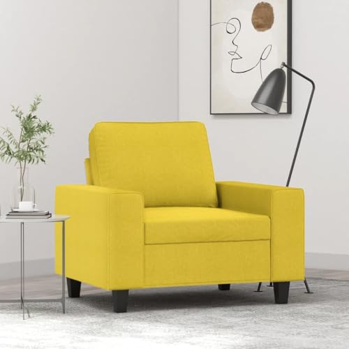Qnhdfrt Bequemer Stoff Sessel Hellgelb 60 cm Sitzbreite Moderner Relaxsessel für Wohnzimmer Leseecke und Entspannung Qnhdfrt Bequemer Stoff Sessel Hellgelb 60 cm Sitzbreite Moderner Relaxsessel für Wohnzimmer Leseecke und Entspannung von Qnhdfrt