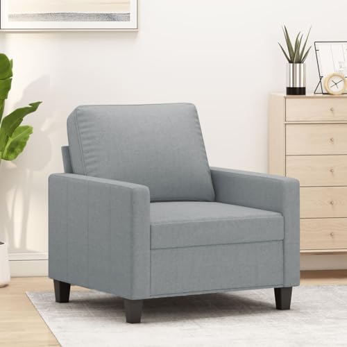 Qnhdfrt Bequemer Stoff Sessel Hellgrau 60 cm Sitzbreite Dick gepolsterte Sitzfläche Modernes Design für Wohnzimmer Balkon Leseecke Entspannung Qnhdfrt Bequemer Stoff Sessel Hellgrau 60 cm Sitzbreite Dick gepolsterte Sitzfläche Modernes Design für Wohnzimmer Balkon Leseecke Entspannung von Qnhdfrt