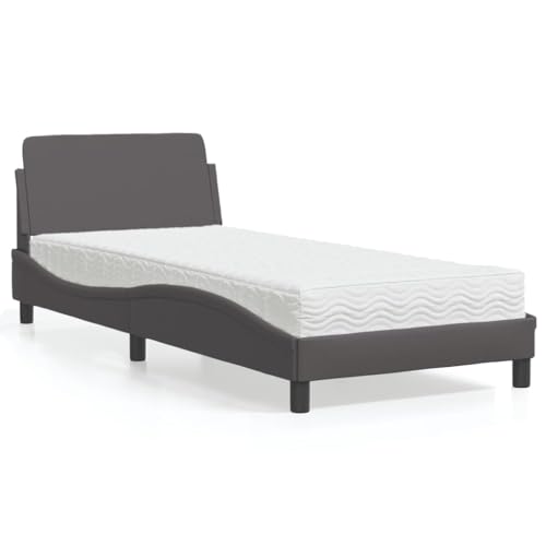 Qnhdfrt Bett mit Matratze Dover Grau 90x190 cm Kunstleder – Modernes Wellendesign mit Schaumstoffmatratze H2/H3 & stabilen Sperrholzlatten für erholsamen Schlaf im Schlafzimmer oder Gästezimmer Qnhdfrt Bett mit Matratze Dover Grau 90x190 cm Kunstleder – Modernes Wellendesign mit Schaumstoffmatratze H2/H3 & stabilen Sperrholzlatten für erholsamen Schlaf im Schlafzimmer oder Gästezimmer von Qnhdfrt