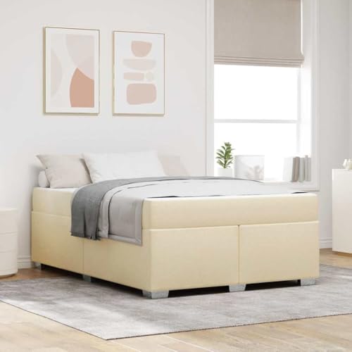 Qnhdfrt Bettgestell 140x200 cm mit Matratze Modernes Design aus Holzwerkstoff Robuste Lattenstütze und Hochdichte Schaumstoffmatratze für Schlafzimmer Gästebett oder Jugendzimmer von Qnhdfrt