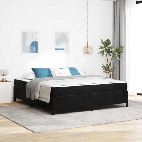 Qnhdfrt Bettgestell 180 x 200 cm Modernes Schlafzimmer Design mit Hochdichter Schaumstoffmatratze und Stabilen Holzbeinen in Schwarz und Weiß für Einzel oder Doppelbetten Qnhdfrt Bettgestell 180 x 200 cm Modernes Schlafzimmer Design mit Hochdichter Schaumstoffmatratze und Stabilen Holzbeinen in Schwarz und Weiß für Einzel oder Doppelbetten von Qnhdfrt