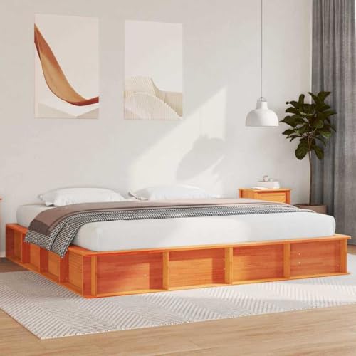 Qnhdfrt Bettgestell 200 x 200 cm aus robustem Kiefernholz mit Stauraum Modernes Design für Schlafzimmer Qnhdfrt Bettgestell 200 x 200 cm aus robustem Kiefernholz mit Stauraum Modernes Design für Schlafzimmer von Qnhdfrt