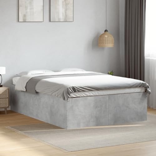 Qnhdfrt Bettgestell Betongrau 135x190 cm Modernes Design mit Lattenrost aus Holzwerkstoff Langlebig und Stabil für Schlafzimmer Gästebett oder Jugendbett Qnhdfrt Bettgestell Betongrau 135x190 cm Modernes Design mit Lattenrost aus Holzwerkstoff Langlebig und Stabil für Schlafzimmer Gästebett oder Jugendbett von Qnhdfrt
