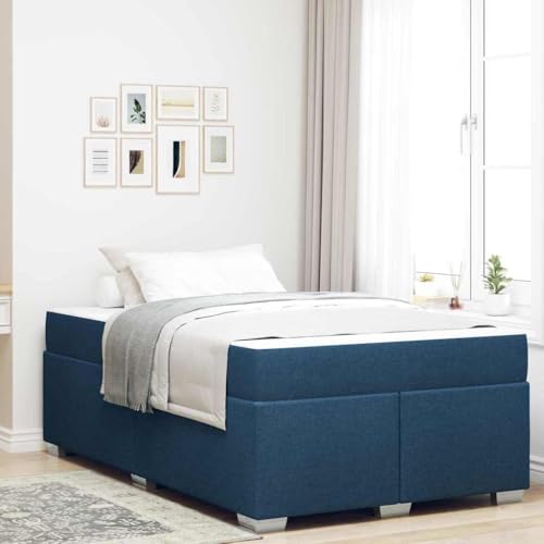 Qnhdfrt Bettgestell Blau 120 x 200 cm Modernes Design mit Hochdichter Schaumstoffmatratze Robuster Holzwerkstoffrahmen für Schlafzimmer und Gästezimmer Qnhdfrt Bettgestell Blau 120 x 200 cm Modernes Design mit Hochdichter Schaumstoffmatratze Robuster Holzwerkstoffrahmen für Schlafzimmer und Gästezimmer von Qnhdfrt