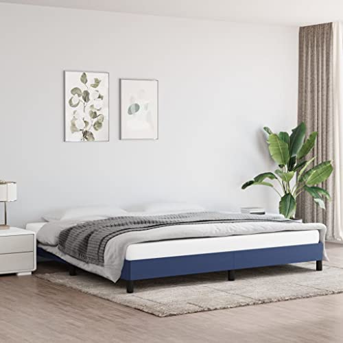 Qnhdfrt Bettgestell Blau 203 x 203 cm Stoffbetten mit Sperrholzlatten Stabil und Langlebig für erholsamen Schlaf Gästebett oder Doppelbett Qnhdfrt Bettgestell Blau 203 x 203 cm Stoffbetten mit Sperrholzlatten Stabil und Langlebig für erholsamen Schlaf Gästebett oder Doppelbett von Qnhdfrt
