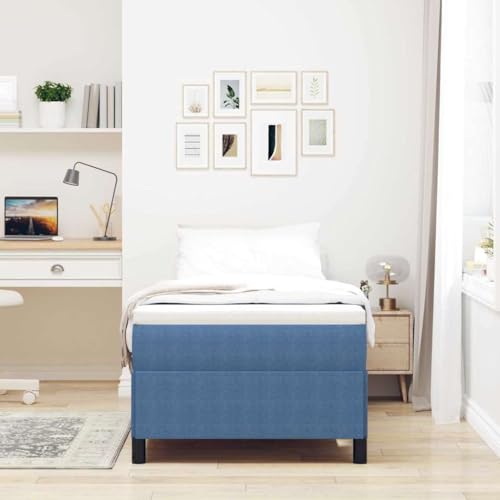 Qnhdfrt Bettgestell Blau 90x200 cm Massivholz Plattformbett mit Lattenrost Minimalistisches Design für Schlafzimmer und Gästezimmer Qnhdfrt Bettgestell Blau 90x200 cm Massivholz Plattformbett mit Lattenrost Minimalistisches Design für Schlafzimmer und Gästezimmer von Qnhdfrt