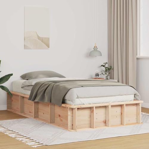 Qnhdfrt Bettgestell Braun 100 x 200 cm aus Kiefernholz mit Stauraum Modernes Plattformbett für Schlafzimmer Robust & Langlebig Einfache Montage Qnhdfrt Bettgestell Braun 100 x 200 cm aus Kiefernholz mit Stauraum Modernes Plattformbett für Schlafzimmer Robust & Langlebig Einfache Montage von Qnhdfrt