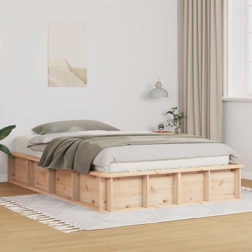 Qnhdfrt Bettgestell Braun 120 x 200 cm Modernes Plattformbett mit Stauraum aus Robustem Kiefernholz für Schlafzimmer mit Minimalistischem Design Qnhdfrt Bettgestell Braun 120 x 200 cm Modernes Plattformbett mit Stauraum aus Robustem Kiefernholz für Schlafzimmer mit Minimalistischem Design von Qnhdfrt