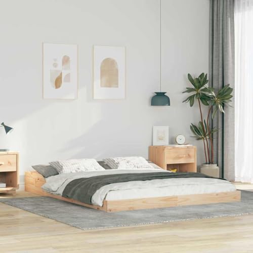 Qnhdfrt Bettgestell Braun 150 x 200 cm Massivholz Kiefer Modernes Plattformbett mit Stabiler Konstruktion und Minimalistischem Design für Schlafzimmer und Gästezimmer Qnhdfrt Bettgestell Braun 150 x 200 cm Massivholz Kiefer Modernes Plattformbett mit Stabiler Konstruktion und Minimalistischem Design für Schlafzimmer und Gästezimmer von Qnhdfrt