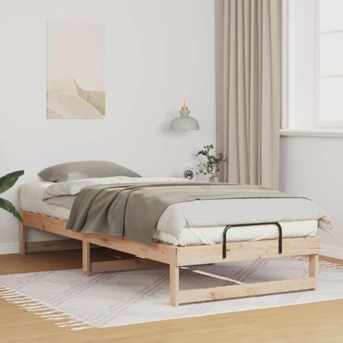 Qnhdfrt Bettgestell Braun 80 x 220 cm Massivholz Kiefer Plattformbett mit Tragegriffen Minimalistisches Design für Schlafzimmer Jugendzimmer und Gästezimmer Qnhdfrt Bettgestell Braun 80 x 220 cm Massivholz Kiefer Plattformbett mit Tragegriffen Minimalistisches Design für Schlafzimmer Jugendzimmer und Gästezimmer von Qnhdfrt