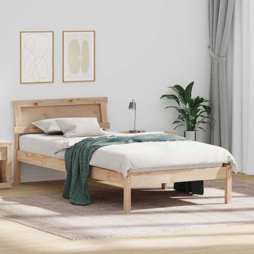 Qnhdfrt Bettgestell Braun 90 x 190 cm Massivkiefer mit LED-Beleuchtung Modernes Plattformbett für Schlafzimmer Einfache Montage und Stilvolle Atmosphäre Qnhdfrt Bettgestell Braun 90 x 190 cm Massivkiefer mit LED-Beleuchtung Modernes Plattformbett für Schlafzimmer Einfache Montage und Stilvolle Atmosphäre von Qnhdfrt