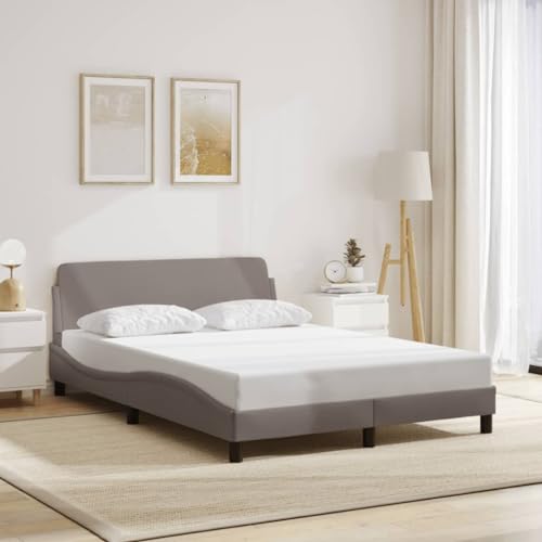 Qnhdfrt Bettgestell Dover Taupe 120x200 cm mit Kopfteil aus strapazierfähigem Polyester Stoff und massivem Kiefernholz Modernes Wellendesign für erholsamen Schlaf Qnhdfrt Bettgestell Dover Taupe 120x200 cm mit Kopfteil aus strapazierfähigem Polyester Stoff und massivem Kiefernholz Modernes Wellendesign für erholsamen Schlaf von Qnhdfrt