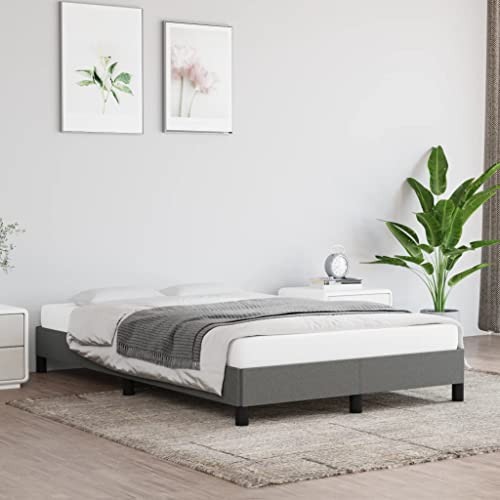 Qnhdfrt Bettgestell Dunkelgrau 120x200 cm Stoff Bett mit Sperrholzlatten Stabil und Langlebig für Schlafzimmer Gästebett oder Jugendzimmer Qnhdfrt Bettgestell Dunkelgrau 120x200 cm Stoff Bett mit Sperrholzlatten Stabil und Langlebig für Schlafzimmer Gästebett oder Jugendzimmer von Qnhdfrt