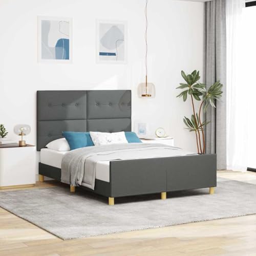 Qnhdfrt Bettgestell Dunkelgrau 160x200 cm Modernes Design mit Robuster Bauweise und Starker Unterstützung bis 200 kg für Schlafzimmer Qnhdfrt Bettgestell Dunkelgrau 160x200 cm Modernes Design mit Robuster Bauweise und Starker Unterstützung bis 200 kg für Schlafzimmer von Qnhdfrt