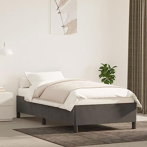 Qnhdfrt Bettgestell Dunkelgrau 80x200 cm Samt mit Stützbeinen und Sperrholzlatten Luxuriöses Design für erholsamen Schlaf Geeignet für Schlafzimmer und Gästebett Qnhdfrt Bettgestell Dunkelgrau 80x200 cm Samt mit Stützbeinen und Sperrholzlatten Luxuriöses Design für erholsamen Schlaf Geeignet für Schlafzimmer und Gästebett von Qnhdfrt