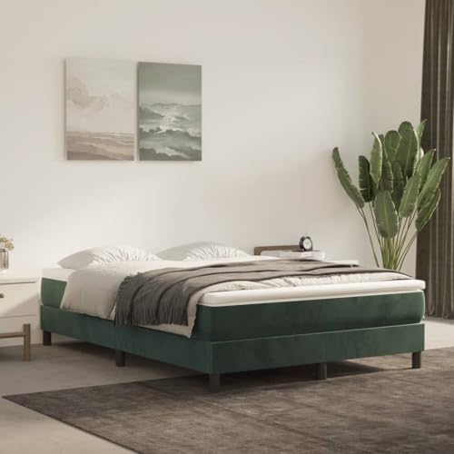 Qnhdfrt Bettgestell Dunkelgrün 140x190 cm Samt Bezug mit Stabilen Stützbeinen und Sperrholzlatten für Erholsamen Schlaf Modernes Design für Schlafzimmer Qnhdfrt Bettgestell Dunkelgrün 140x190 cm Samt Bezug mit Stabilen Stützbeinen und Sperrholzlatten für Erholsamen Schlaf Modernes Design für Schlafzimmer von Qnhdfrt