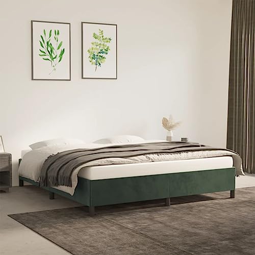 Qnhdfrt Bettgestell Dunkelgrün 180x200 cm Samt mit Sperrholzlatten Stabiler Bettrahmen für Erholsamen Schlaf Modernes Design für Schlafzimmer Qnhdfrt Bettgestell Dunkelgrün 180x200 cm Samt mit Sperrholzlatten Stabiler Bettrahmen für Erholsamen Schlaf Modernes Design für Schlafzimmer von Qnhdfrt