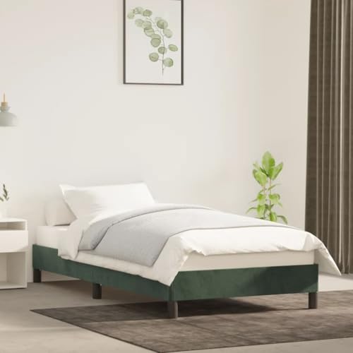 Qnhdfrt Bettgestell Dunkelgrün 80x200 cm Samt Modernes Design mit Stabilen Stützbeinen und Sperrholzlatten für Erholsamen Schlaf Geeignet für Schlafzimmer und Gästebett Qnhdfrt Bettgestell Dunkelgrün 80x200 cm Samt Modernes Design mit Stabilen Stützbeinen und Sperrholzlatten für Erholsamen Schlaf Geeignet für Schlafzimmer und Gästebett von Qnhdfrt
