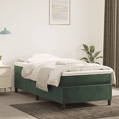 Qnhdfrt Bettgestell Dunkelgrün 90x190 cm Samt mit Stützbeinen und Sperrholzlatten Modernes Design für erholsamen Schlaf Gästebett oder Single Bed Qnhdfrt Bettgestell Dunkelgrün 90x190 cm Samt mit Stützbeinen und Sperrholzlatten Modernes Design für erholsamen Schlaf Gästebett oder Single Bed von Qnhdfrt