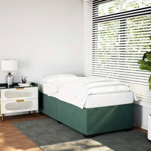 Qnhdfrt Bettgestell Dunkelgrün 90x190 cm Samtstoff mit Lattenrost Stabiles und Bequemes Single Bed für Schlafzimmer Gästebett oder Jugendzimmer Qnhdfrt Bettgestell Dunkelgrün 90x190 cm Samtstoff mit Lattenrost Stabiles und Bequemes Single Bed für Schlafzimmer Gästebett oder Jugendzimmer von Qnhdfrt